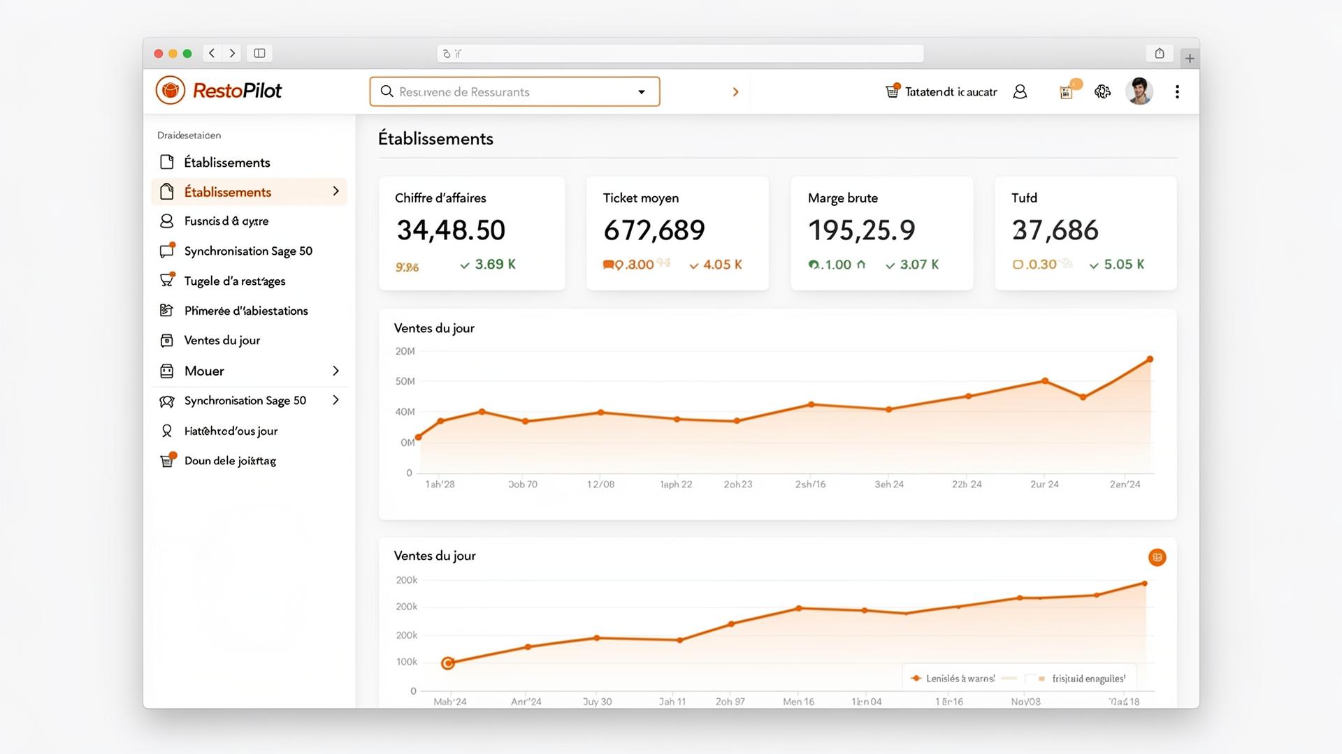 Capture d'écran — RestoPilot — ERP multi-sites